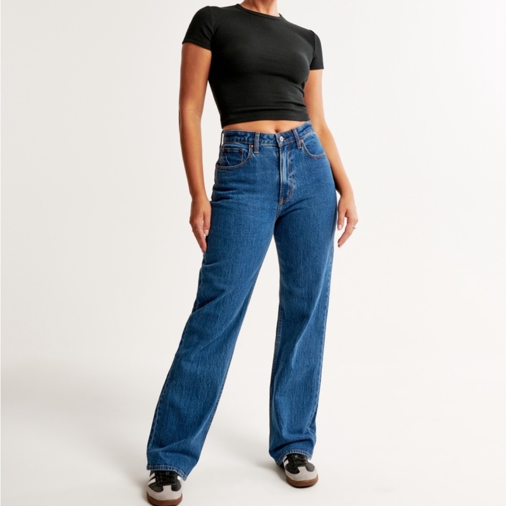 Curve love dark wash 90s relaxed jeans